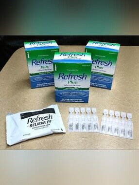3 boxes of Refresh eye drop. singles 30 in each box